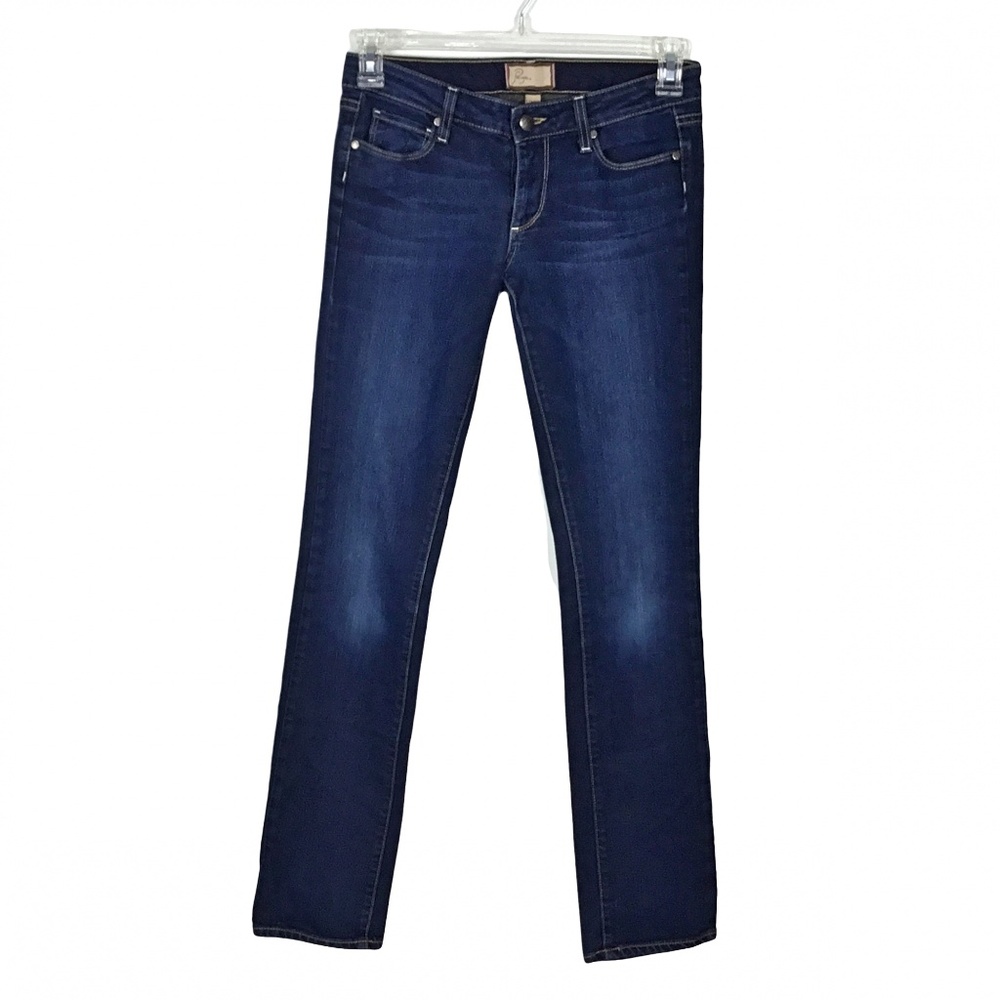 Paige Peg Straight Stretch Low Rise Jeans 27×31 - Picture 1 of 4